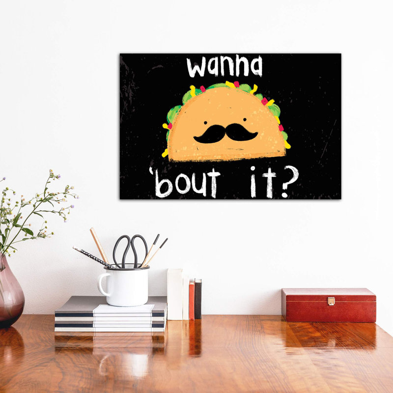 «Taco-Bout It III» par Jessica Weible - impression, H 26 po x l 40 po x 1,5 po, Toile tendue, Pas de tapis
