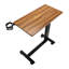 Table avec 4 roues et bouton de mise à niveau de levage électrique, table d'appoint de lit mobile, bureau roulant à hauteur réglable pour ordinateur portable dans un bureau à domicile, bois noir, réglable de 29,9 à 46,6 po, plateau de table inclinable 0