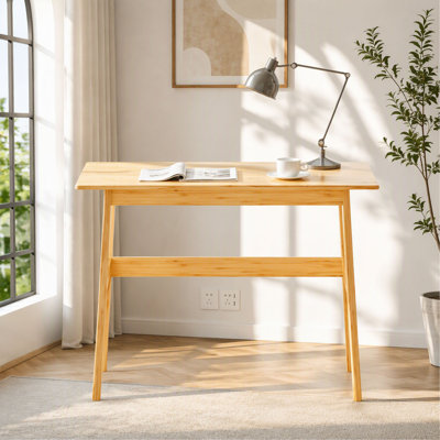 Nouveau bureau d'ordinateur, bureau d'écriture en bambou, bureau de travail simple et moderne pour bureau à domicile, bureau de bureau