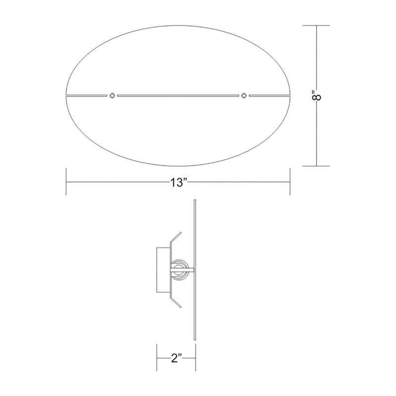 Oval 1-Light Flush Mount