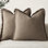 18 x 18 ensemble de 2 housses de coussin décoratif à franges en lin