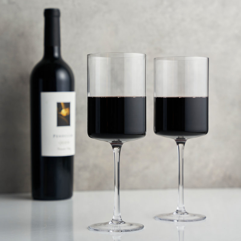 Verres à vin en verre sans plomb Viski Laurel pour verres à vin ou à cocktail, verres à vin sans plomb, 18 oz, ensemble de 2