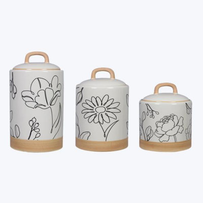 Ensemble de 3 pots en céramique