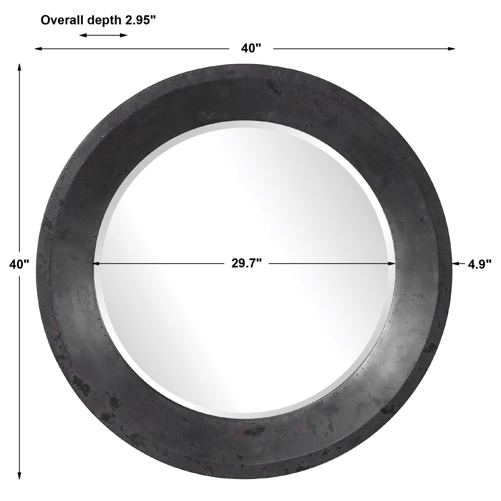 Carey Metal Round Wall Mirror