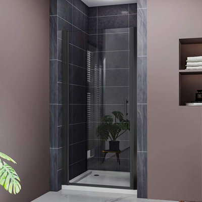 FPivot 32'' W x 72'' H Frameless Pivot Shower Door with 1/4'' Tempered Glass and Stainless Handle