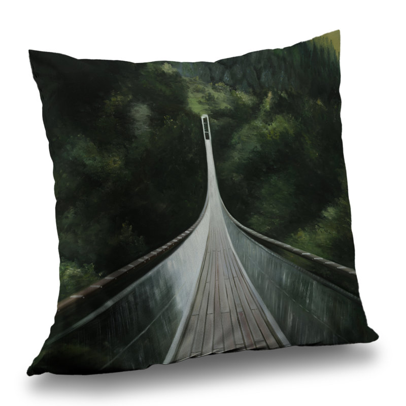 Steep Bridge - Modern Poly Twill Throw for Home Decor