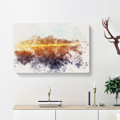 Amber Mountains - Wrapped Canvas