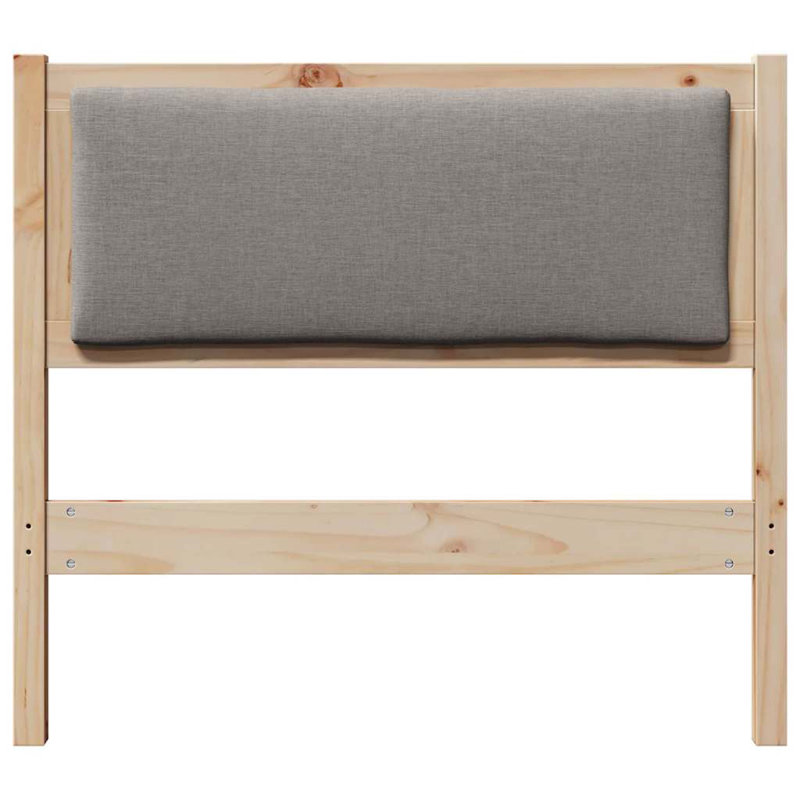 Solid Wood Headboard, UK Single - DE 90 x 190 cm, Brown, Khaki