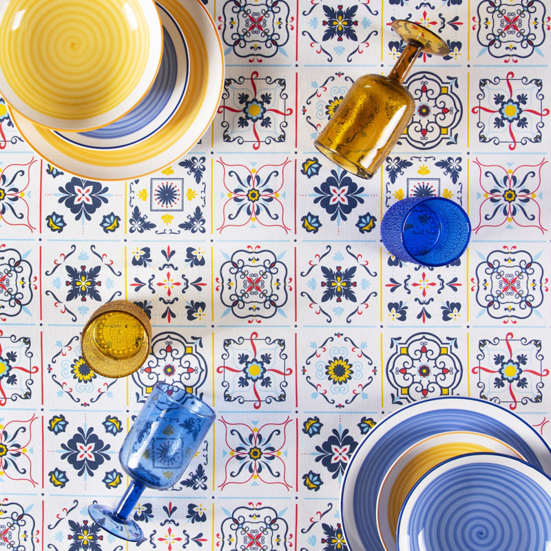 Excelsa Vietri Color Tablecloth 140X240 Cm, 140cm W x 180cm L
