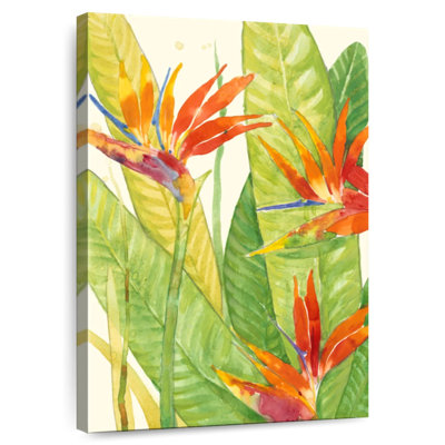 Harnek aquarelle fleurs tropicales I