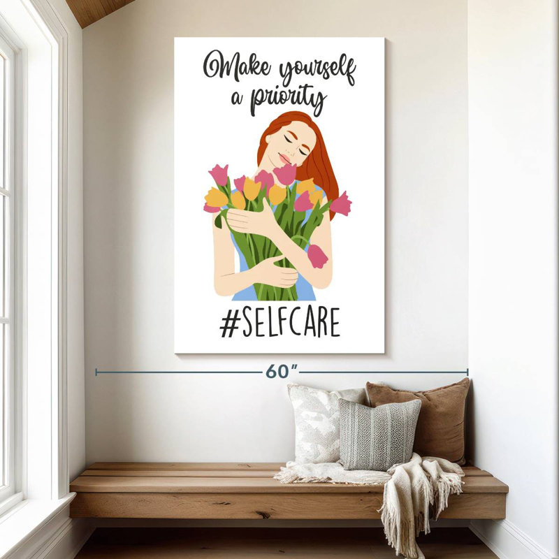 Tergel Self-Care Quote IV, 51" H x 34" W
