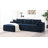 Chenille Boneless L-Shaped Sectional Sofa-921868984