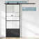 84" Glass and Metal Barn Door with Installation Hardware Kit (Include Soft-Close)