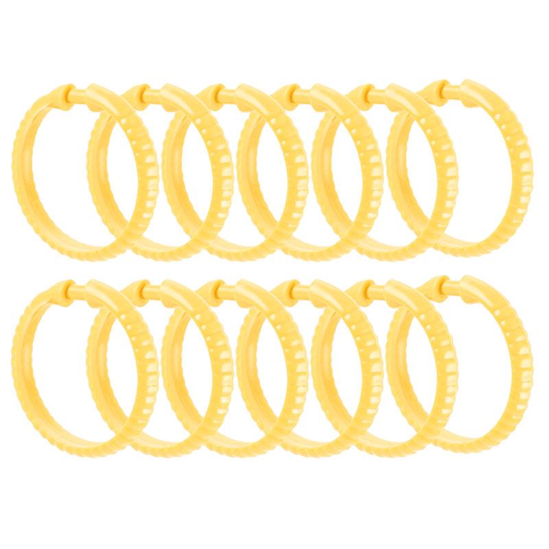 Crochet en plastique pour rideau de douche, Jaune