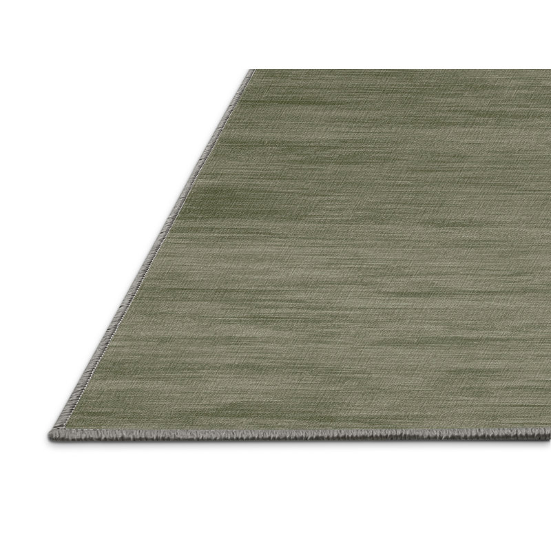 Machine Washable Solid Brown Area Rug, Runner 2' x 4'