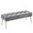 Aghvarth Versatile Tufted Velvet Bench with Gold Metal Legs-1507830244