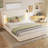 Upholstered Bed Frame With High Wingback Headboard-81472475