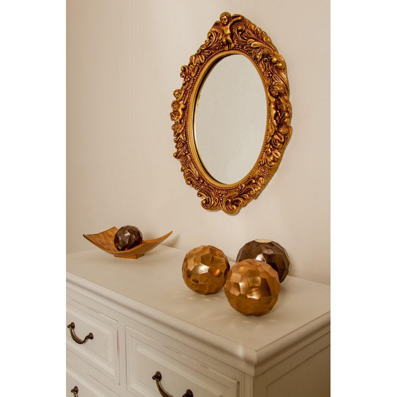 Flat Wall Mirror, Gold