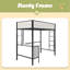 Lit mezzanine simple avec bureau et tablettes