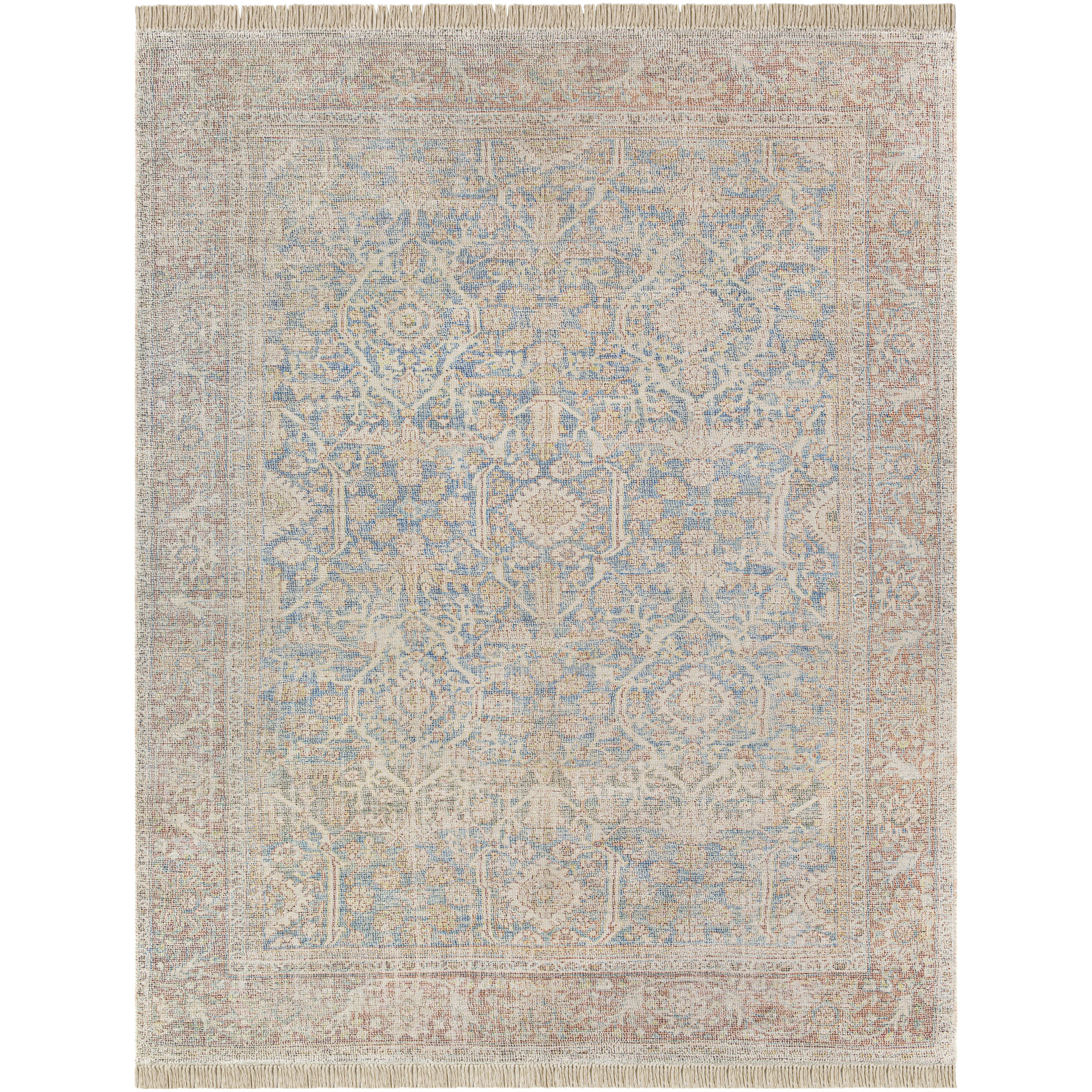 Jones Handmade Blue Rug, Rectangle 2' x 3'