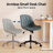 Darlaine Armless Swivel Office Chair Faux Leather Upholstered Waterproof Desk Chair Ergonomic Adjustable Computer Chair-1872164827