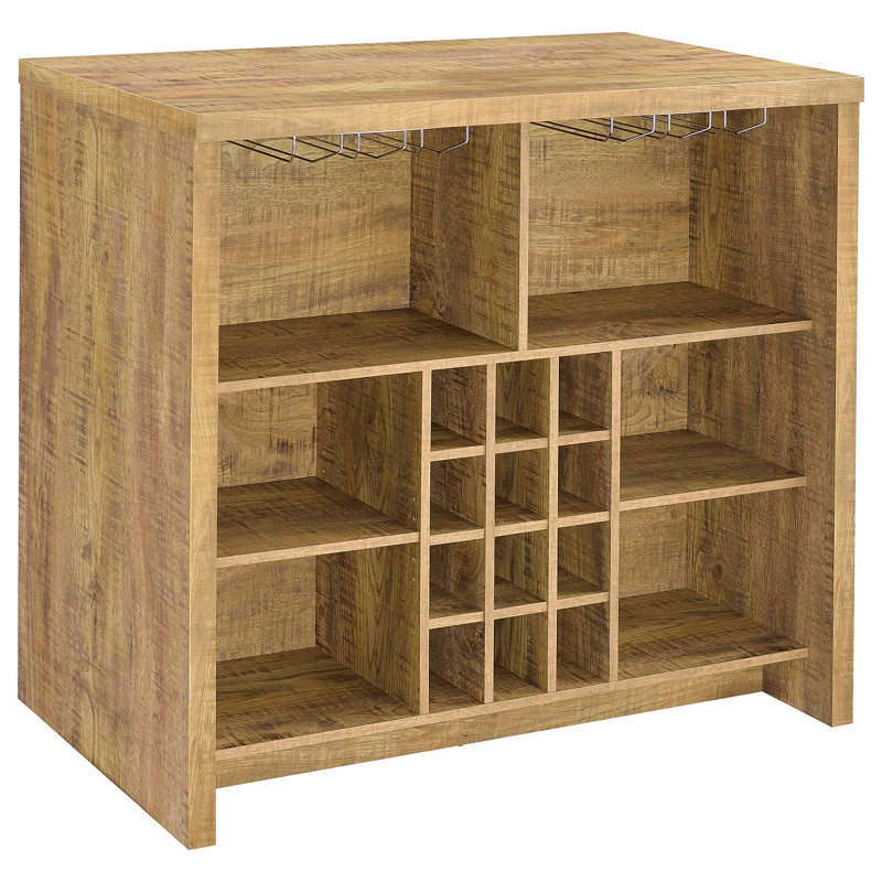 Engineered Wood Freestanding Home Bar, Brown
