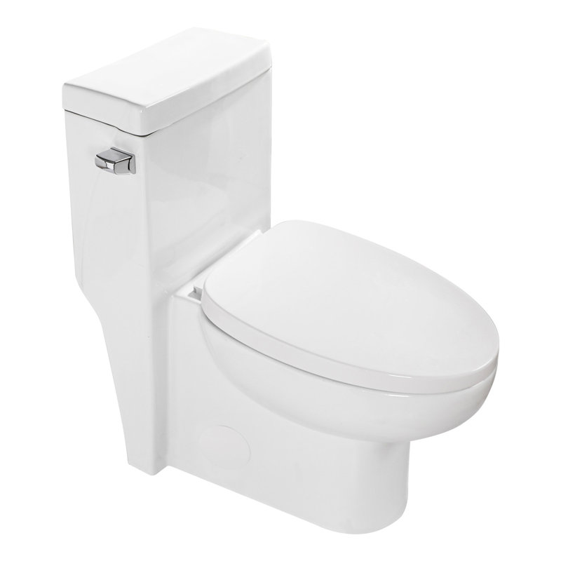 Toilette en céramique avec chasse d'eau à siphon - Technologie de chasse d'eau silencieuse et efficace