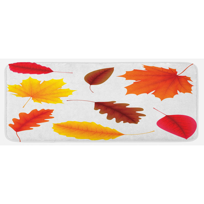 Tapis de cuisine à feuilles