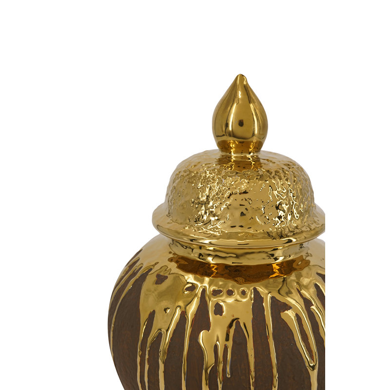 7.5X7.5X13.5" Ginger Jar, 13.4" H x 7.6" W x 7.6" D