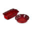 Le Creuset Stoneware Heritage Pie Dish & Fluted Loaf Pan, 9 In. Each, Oyster-1803998547
