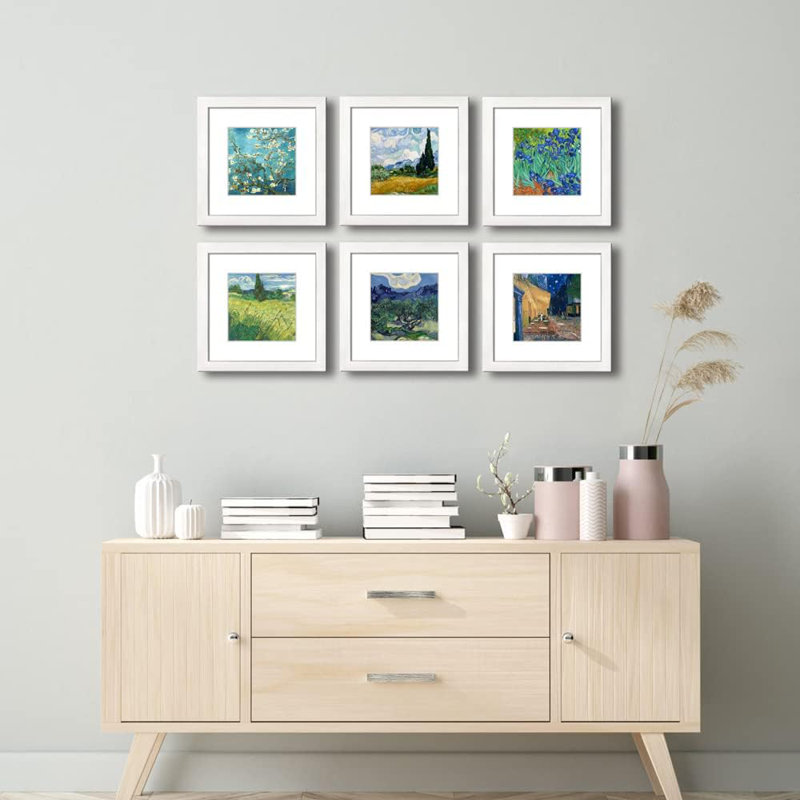 Set Of 6 White 8x8 Frames