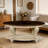 42'' oval wood coffee table for Living Room-1868278621