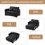 2 Seater Faux Leather Sofa Bed