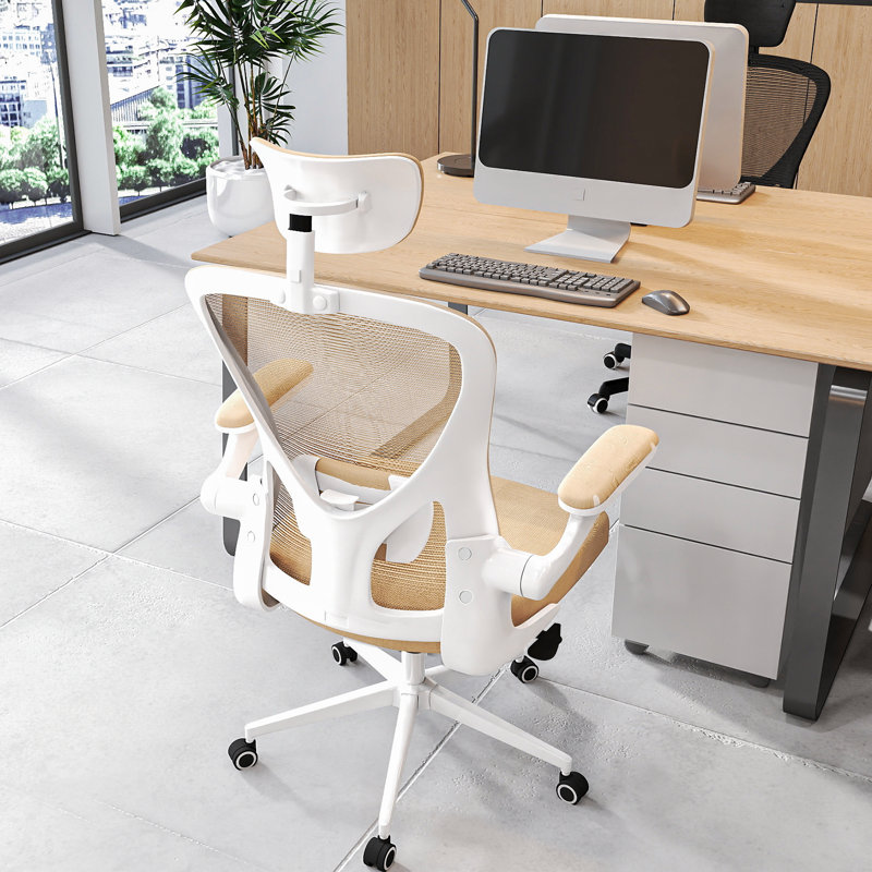 Chaise de travail, Blanc / kaki