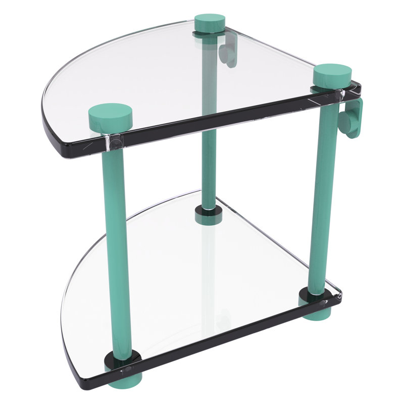 Tablette d'angle à deux niveaux NS, Vert écume de mer