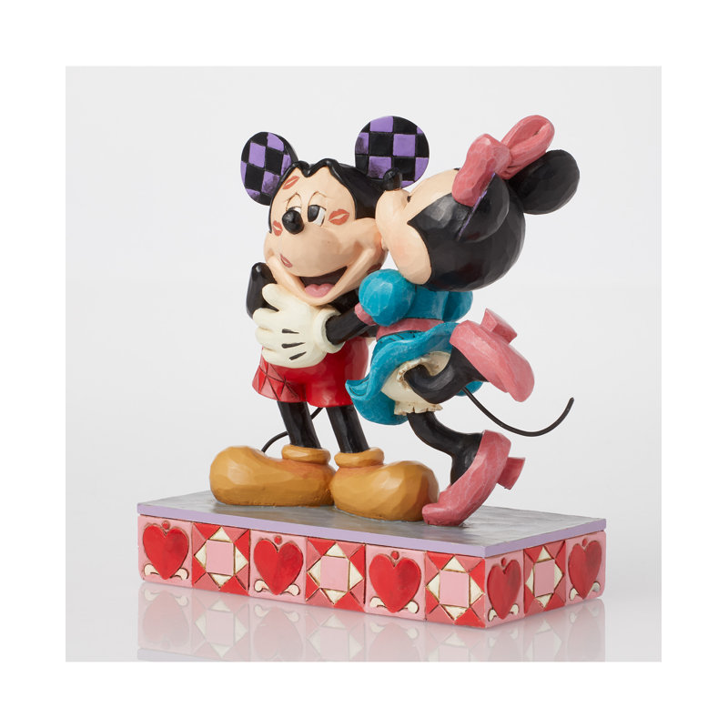 Jim Shore Disney Traditions Mickey and Minnie Love Kisses Figurine 5.88in