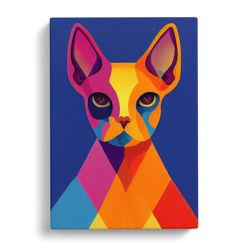Sphynx Cat Hypreprism - Wrapped Canvas, 60cm H x 40cm W x 3cm D