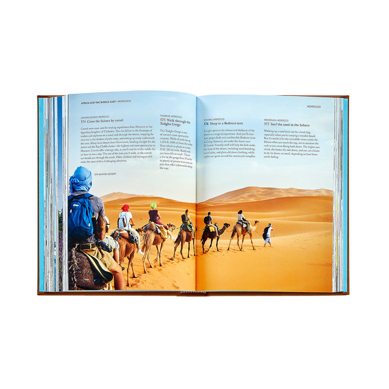 Graphic Image The Family Bucket List Coffee Table Book, Leather, British Tan