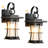 Dusk to Dawn Seeded Glass Outdoor Wall Light Waterproof Lantern-1120000656