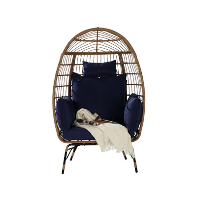 Fauteuil de patio surdimensionné avec coussin et coussin