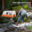 3 Man Camping Tent 480L x 260W x 200H cm Cream and Orange