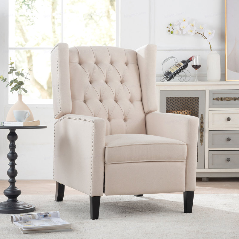 Fauteuil inclinable manuel de 27,16 po de large, Beige