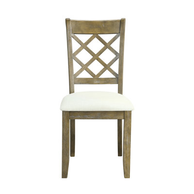 Chaise d'appoint à finition chêne 2 - Coussin rembourré, résine, assise de 19 po de largeur beige et bouton 2 pièces, pieds en bois, profondeur de 17 po