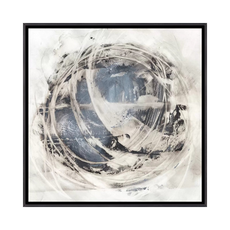 « Orbit rotationnelle II » par Ethan Harper, reproduction d’art, H 37 po x l 37 po x P 1,5 po, Encadrement noir décoloré
