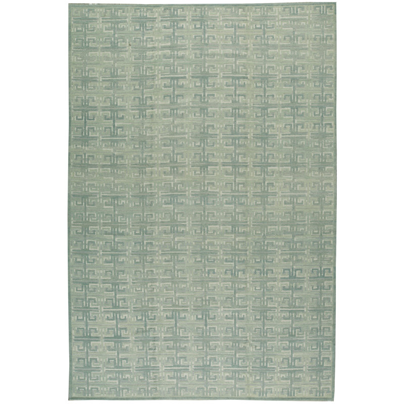 Brocatel Azm Wool Geometric Area Rug in Blue
