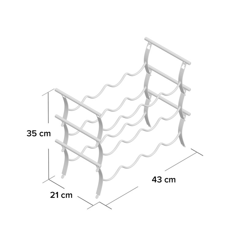 Jopling 12 Bottle Tabletop Wine Bottle Rack in Chrome