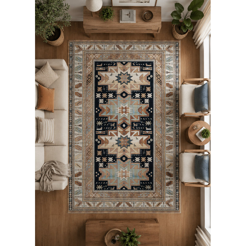 Ovid Viscose Indoor Rug, Rectangle 3'2" x 4'6"