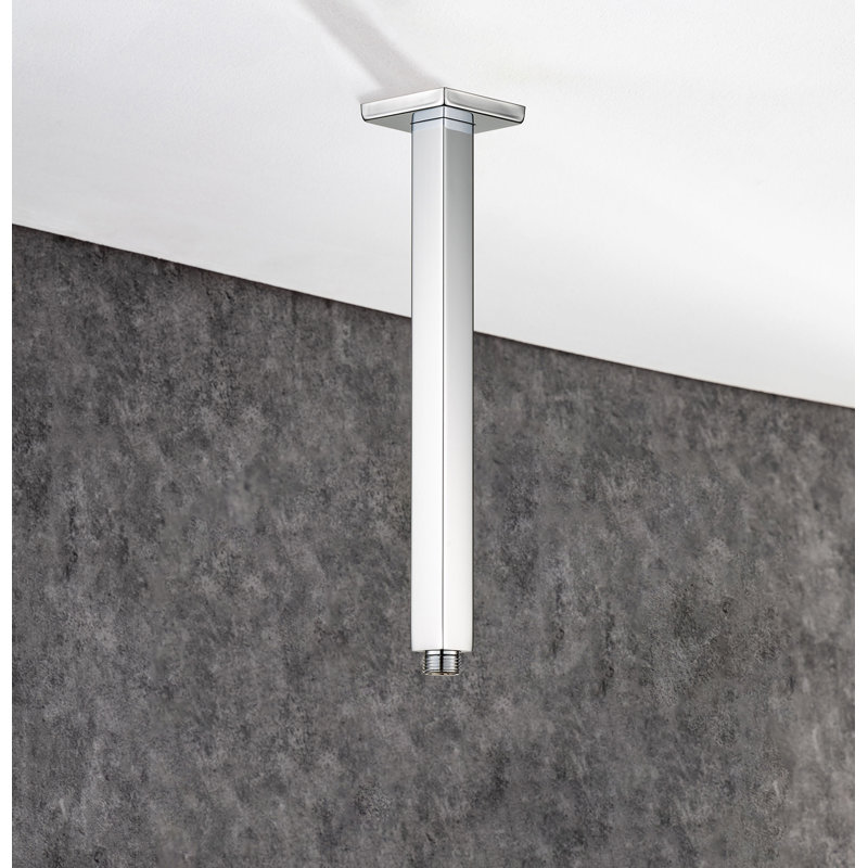 Bras de douche fixé au plafond, Chrome poli