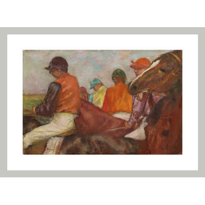 «The Jockeys» par Edgar Degas, impression giclée encadrée