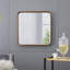 Miroir carré avec cadre en bois